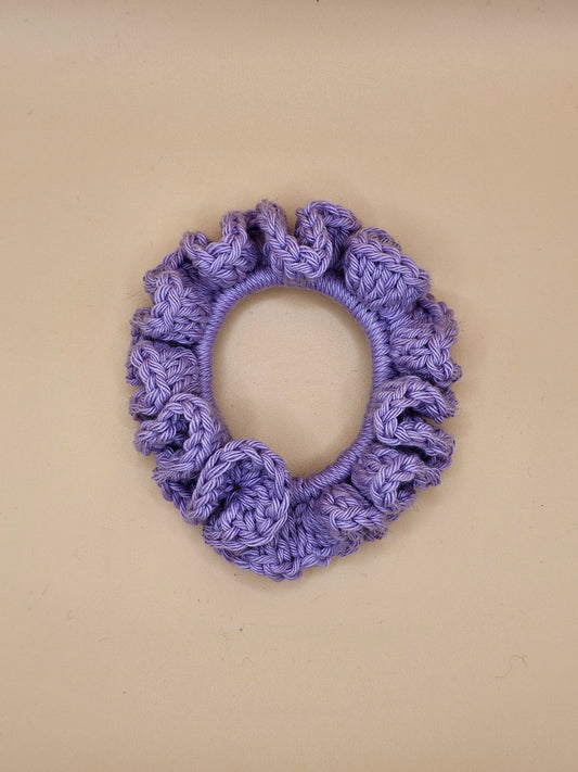 Small Lavender Crochet Scrunchie